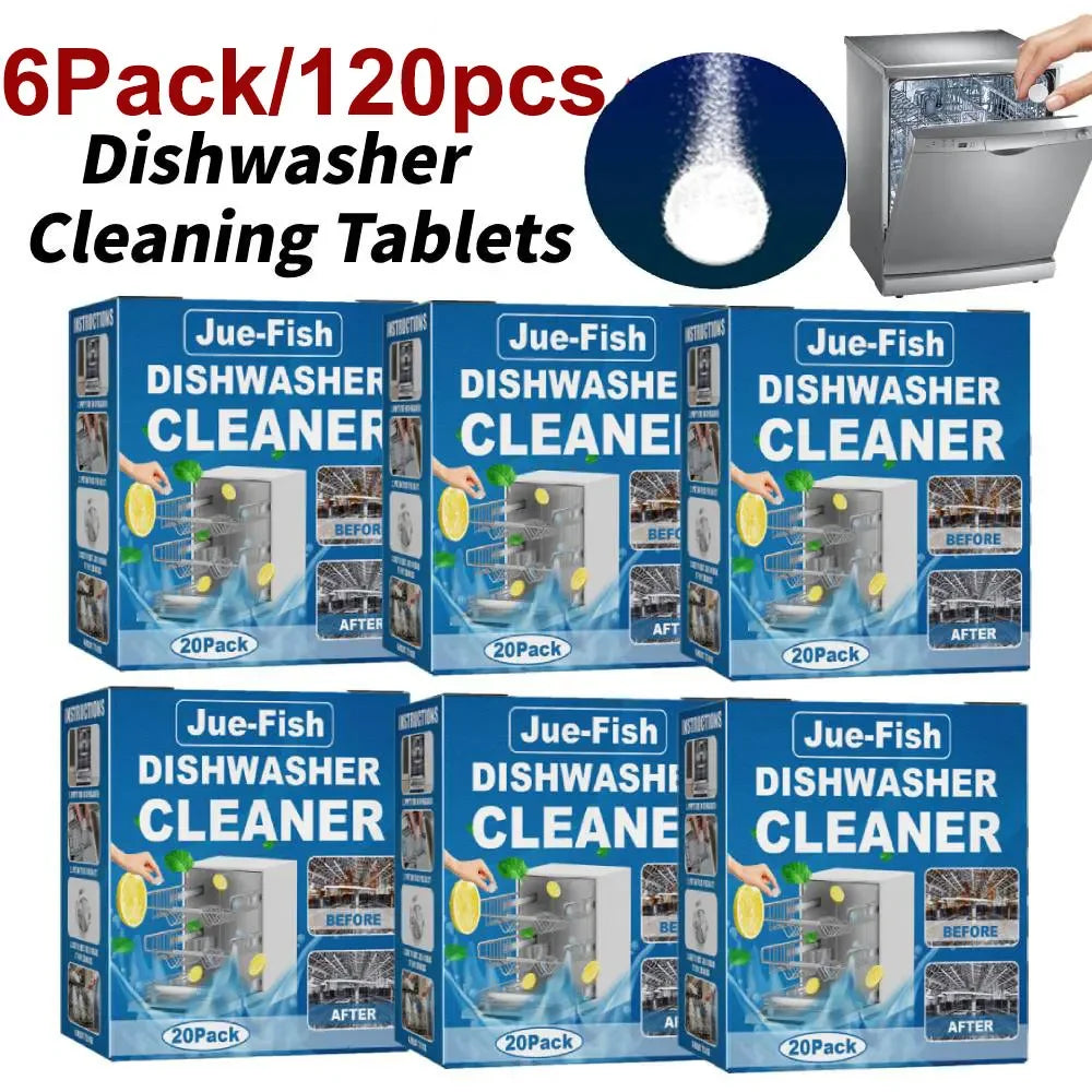 1-10pack Dishwasher Cleaner Strong Oil Stain Removal Descaling Detergent Tablets Kitchen Cleaning Tools Dishwasher Cleaning