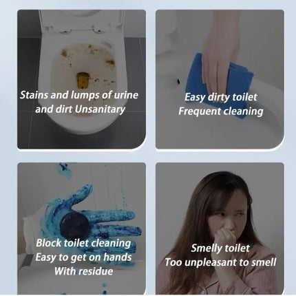 Nettoyant WC Automatique à Bulles Bleues – Désodorisant &amp; Parfum Longue Durée | Nettoyage Hygiénique Sans Effort, Anti-Taches &amp; Anti-Odeurs pour Cuvette de Toilette | NoEnName_Null