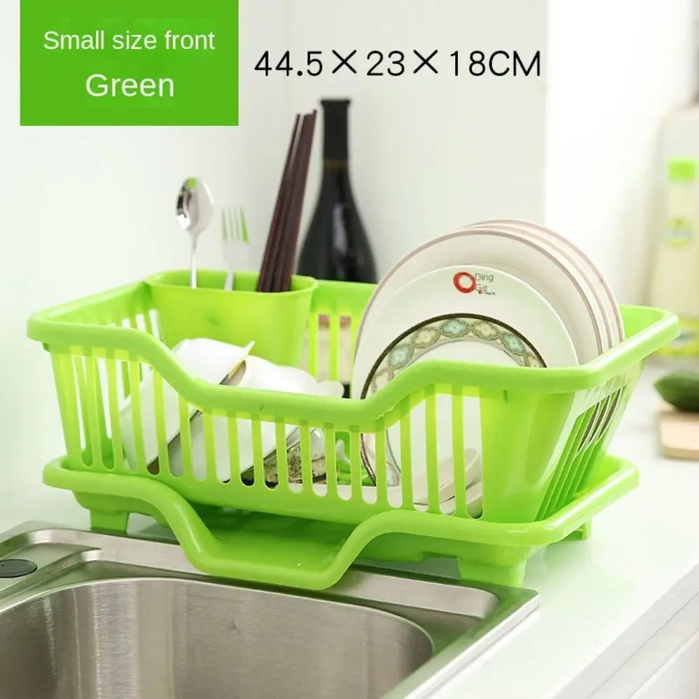 Dish Drying Rack Kitchen Utensils Drainer Rack with Drain Board Countertop Dinnerware Plates Bowls Chopsticks Spoons Organizer