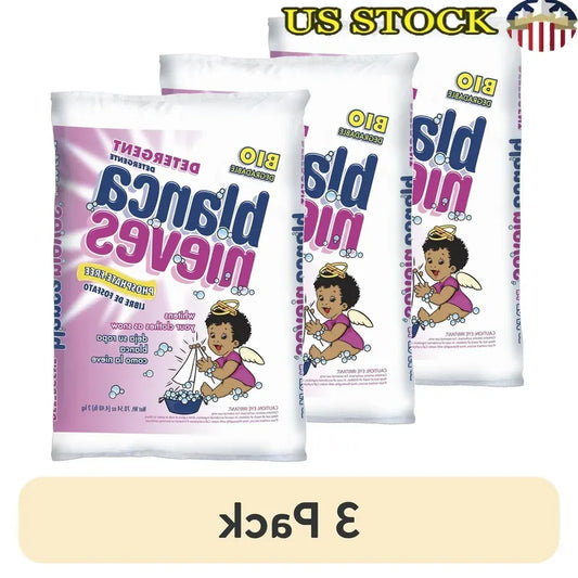 Lessive en Poudre Biodégradable (Lot de 3) – 25 Lavages | Nettoyage en Profondeur, Douce pour la Peau, Parfum Frais, Hypoallergénique & Écologique