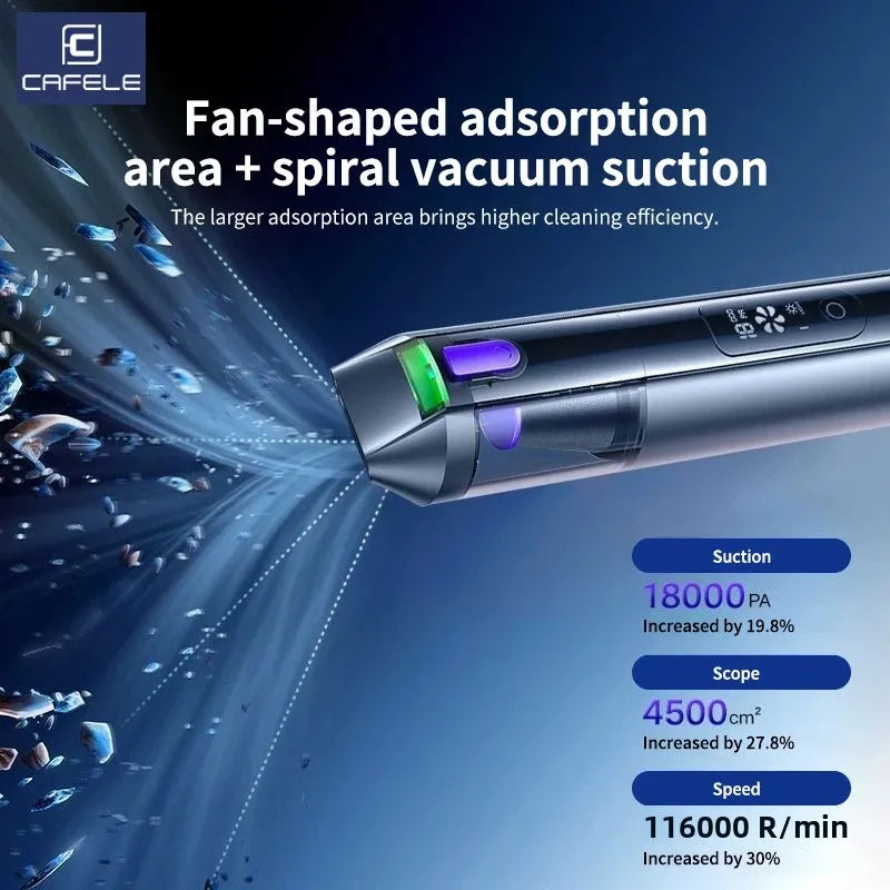 Cafele 15000Pa Wireless Vacuum Cleaner Portable Air Pump Vacuum Sealer Powerful Air Blower 4-in-1 For Car Home Office PC Clean