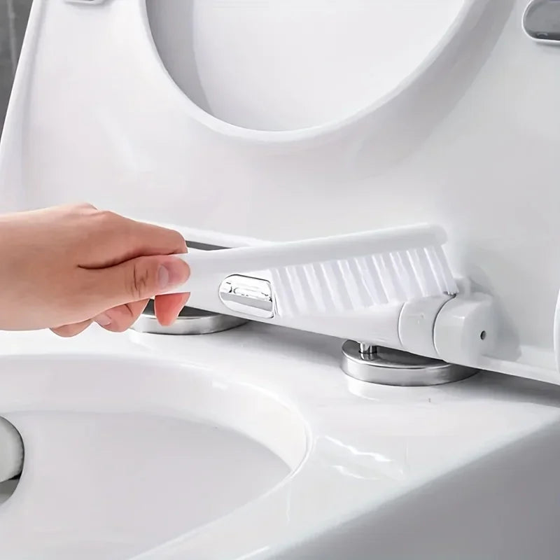 Full Bathroom Cleaning Set: Wall-mounted Silicone Toilet Brush and Ergonomic Long-handle Brush - Easy-to-clean Design