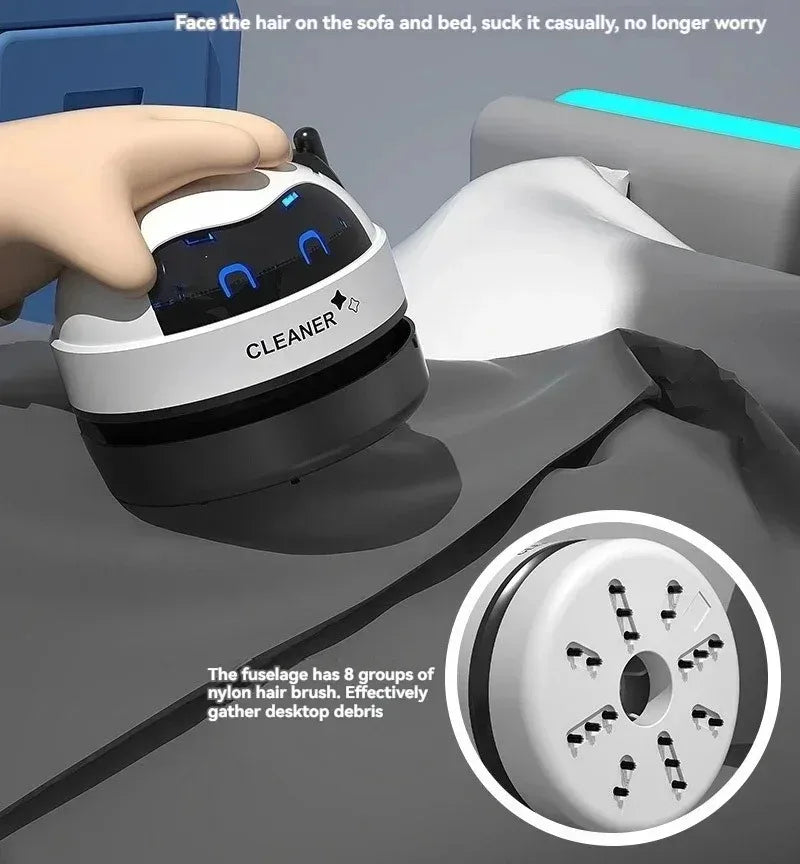 Table Vacuum Cleaner Mini Desktop Dust Vacuum With Detachable Nozzle USB Rechargeable Wireless Car Vacuum Cleaner Cleaning Tools