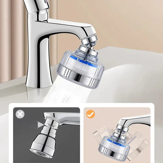 360 Degree Kitchen Faucet Nozzle Aerator Sprayer Filter Diffuser Water Saving Tap Head Extend Connector