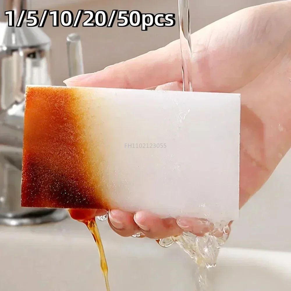 1-50PCS Magic Sponge Cleaner Multi-functional Melamine Cleaning Sponges For Kitchen Dish Pot Household Bathroom Cleaning Tools