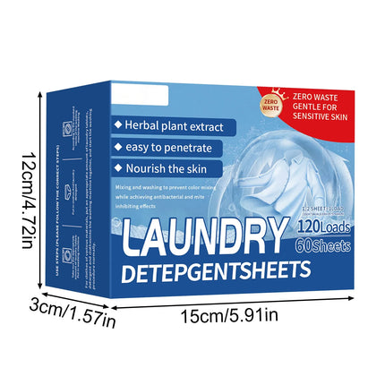 New！Portable Laundry Tablets Concentrated Stain Removal Instant Bubble Tablets Fresh Linen Scent Household Laundry Paper