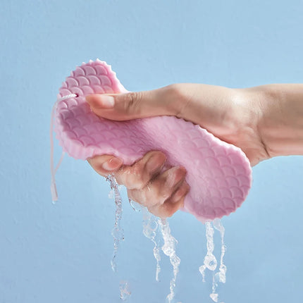 Éponge exfoliante douce pour le corps, gommage, bain, - E-menage