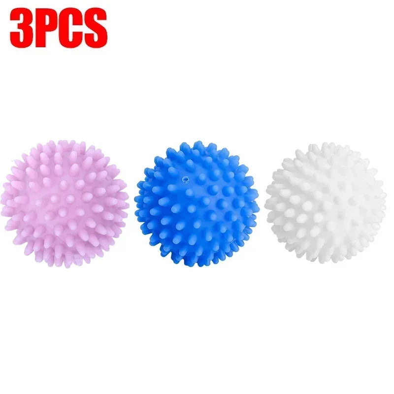 Laundry Balls Anti-Winding Magic Laundry Balls Drying Cleaning Ball Reusable Household Washing Machine Clothes Softener 6/1Pcs - E-menage