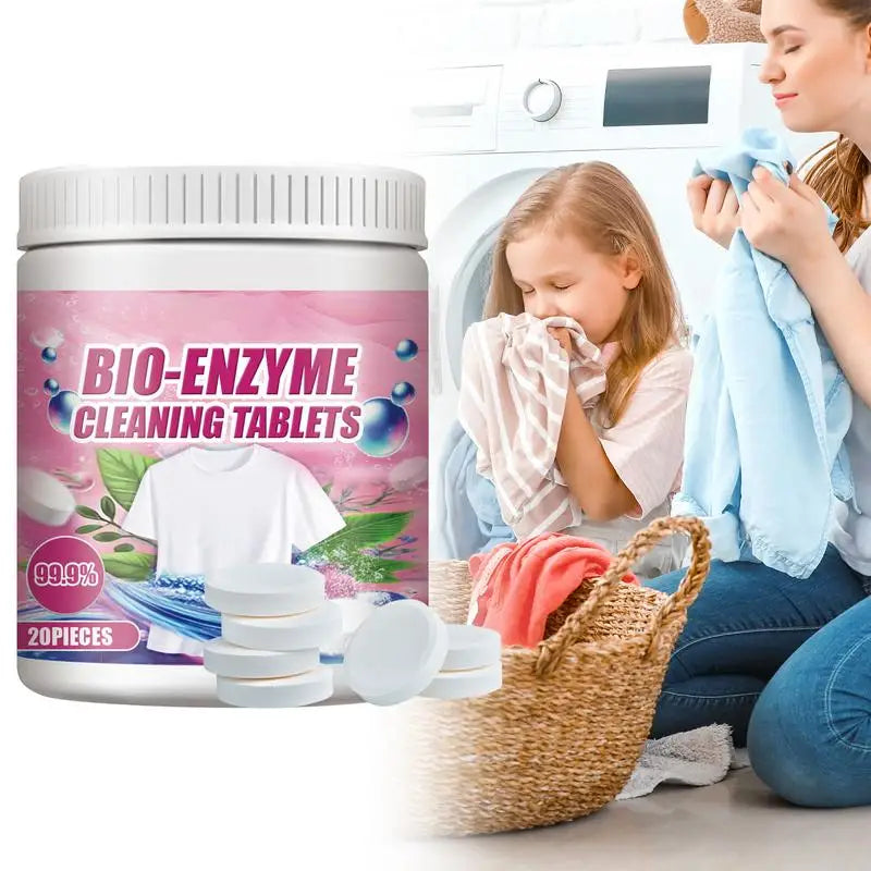 Feuilles de Lessive Enzymatiques Douces – 20 Pièces | Format Portable, Action Rapide, Sans Produit Chimique, Détachant Puissant & Protection des Couleurs – Idéales pour Voyage, Coton, Lin et Soie
