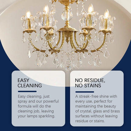 Nettoyant Lustres en Cristal Spray MAKEUPEATING – Dépoussiérant Sans Rinçage, Nettoyant Puissant pour Lustres, Surfaces Délicates