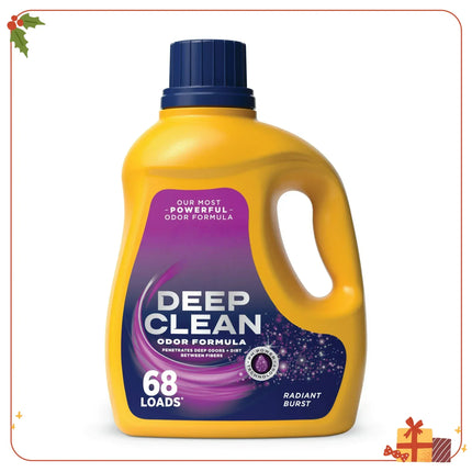 Lessive Liquide Deep Clean Odor Formula – 3,01 L (102 fl oz), 68 Lavages – Détachant Puissant &amp; Éliminateur d'Odeurs – Parfum Frais et Durable – Nettoyage en Profondeur Haute Efficacité