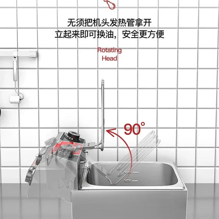 220V Professional Fryer Electric Cookware for Kitchen Deep French Fries Commercial Fryers Frying Oil Cooker Timer Arfrai AE