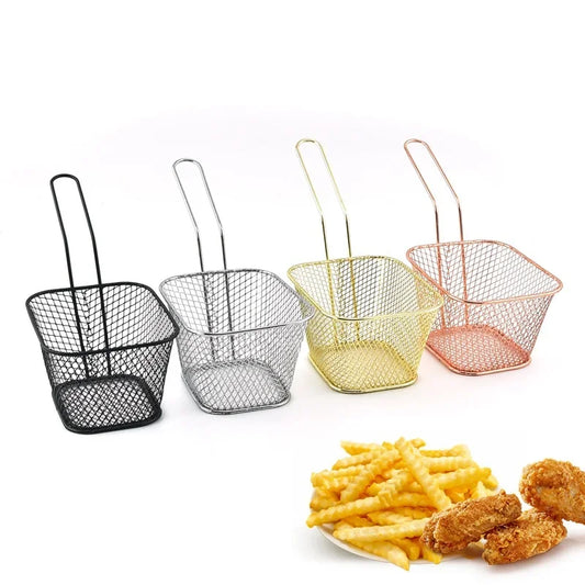 Hot Creative Fryers Basket Net Mesh Fries Chip Kitchen Tool Stainless Steel Fryer Home French Fries Baskets Strainer