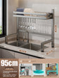 Kitchen Sink Dishwashing Double Layers Tablewares Storage Shelf Multi-functional Dish Drainer Countertop Organizer Accessories
