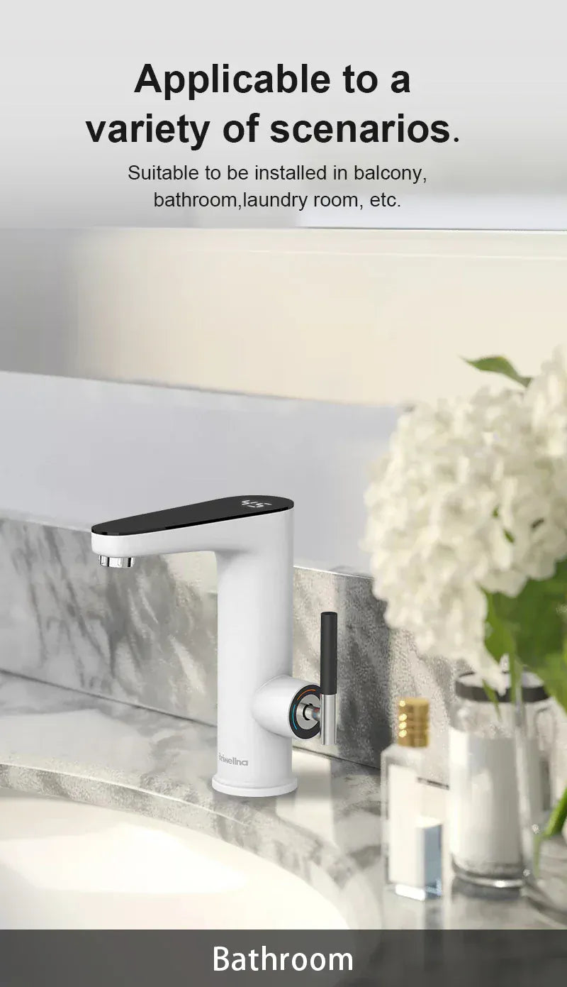 Briwellna Electric Water Heater 220V Kitchen Faucet Tankless Geysers Faucet Heater Heating Tap Instantaneous Heaters Robinet