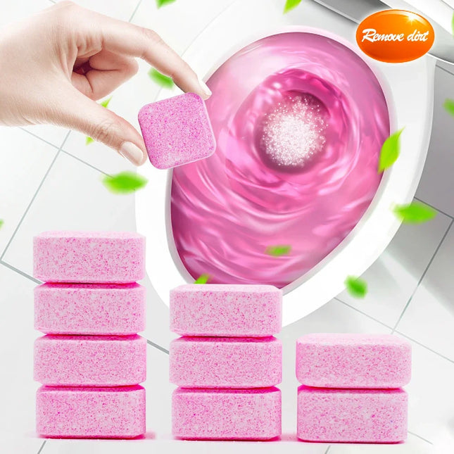 Lot de 5 ou 10 tablettes effervescentes pour le nettoyage automatique des toilettes - E-menage