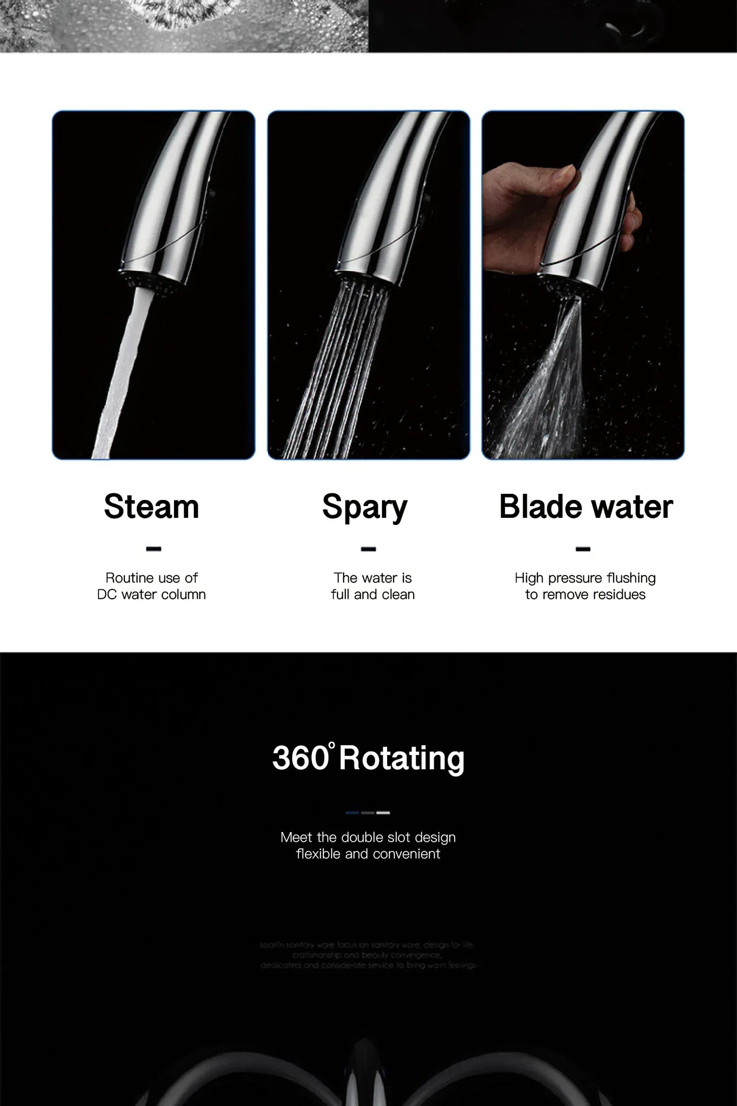 AITANA Modern Luxury Golden Brass Kitchen Faucet Pull-Out Design Single Handle for Hot And Cold Water 3 Functions Sink Faucet