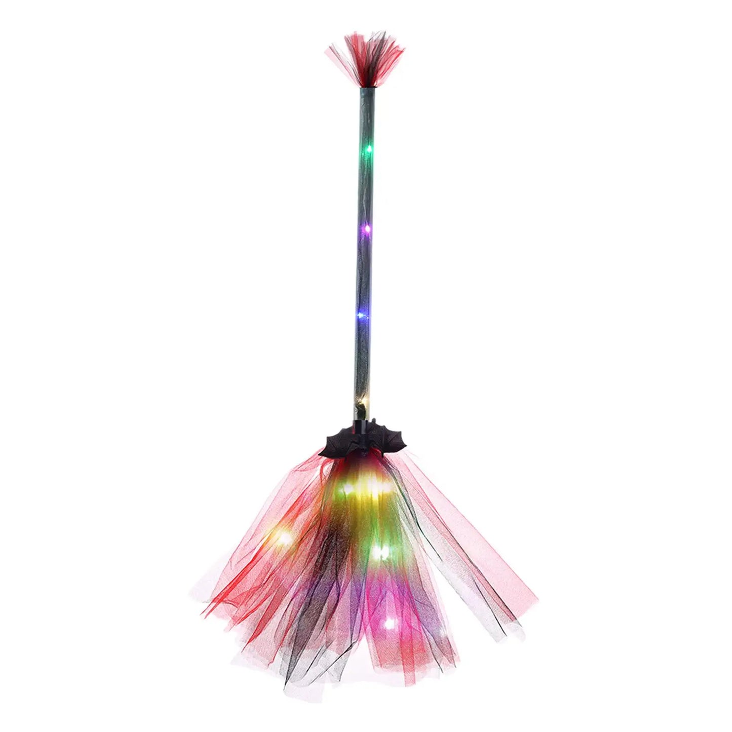 Enchanting LED Witch Broom – Magical Halloween Party Prop