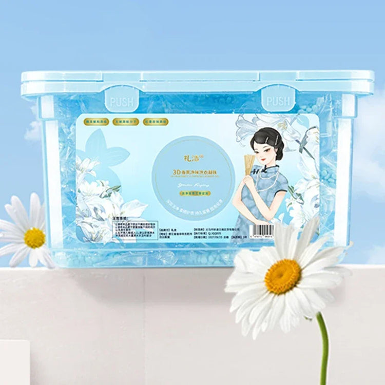 Kit de lessive 3 en 1, 80 pièces, nettoyage en profondeur, parfum durable - E-menage