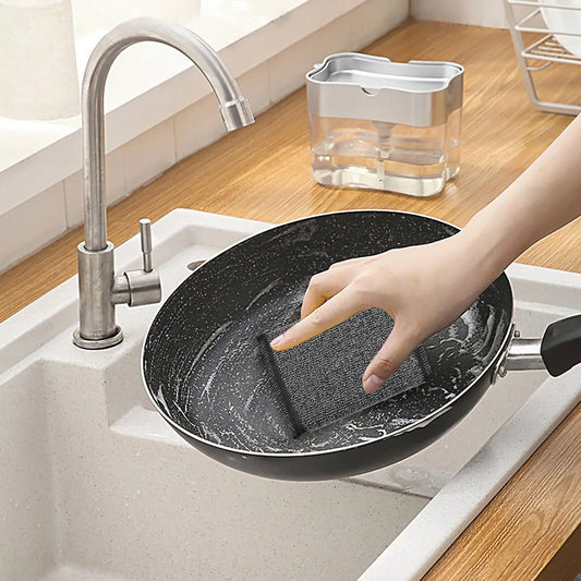 6pcs Scrub Sponges for Dishes Non-Scratch Washing Scrub Pads Reusable Dishwashing Scrub Sponge for Kitchen Household Cleaning