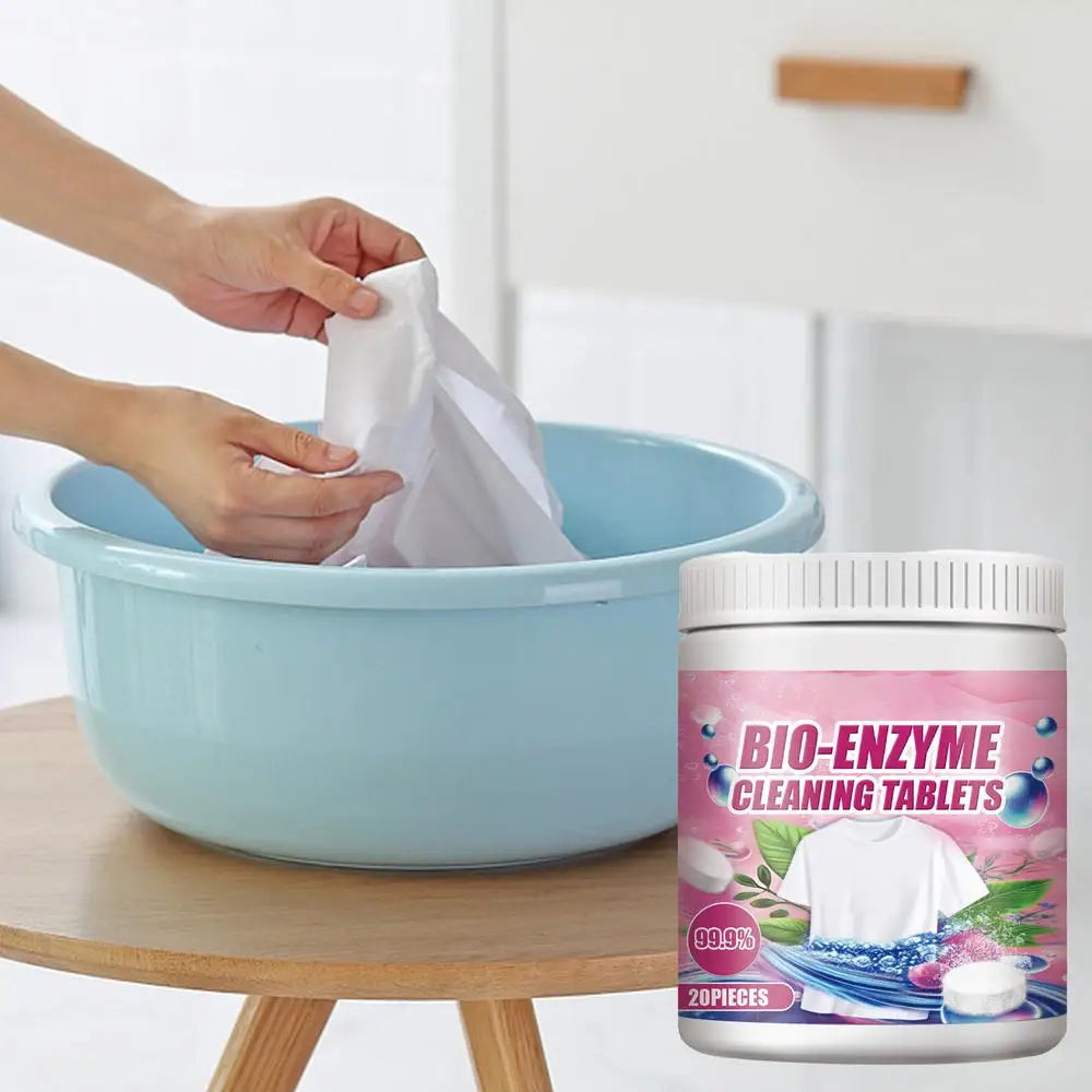 Feuilles de Lessive Enzymatiques Douces – 20 Pièces | Format Portable, Action Rapide, Sans Produit Chimique, Détachant Puissant & Protection des Couleurs – Idéales pour Voyage, Coton, Lin et Soie