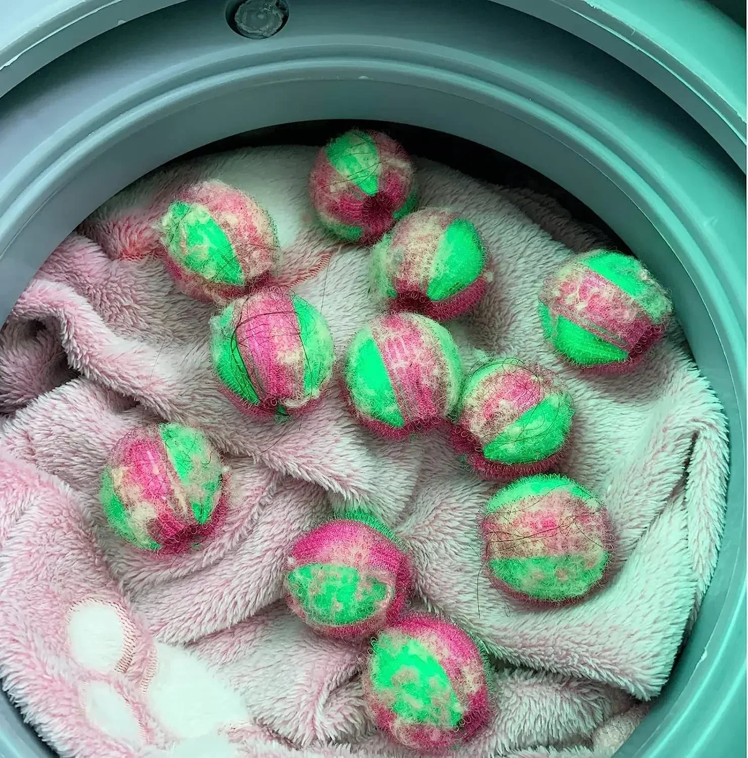 12/6 Piece Set Laundry Washing Machine Hair Filter Floating Lint Remover Catcher Reusable Laundry Ball Dirt Collection Products - E-menage