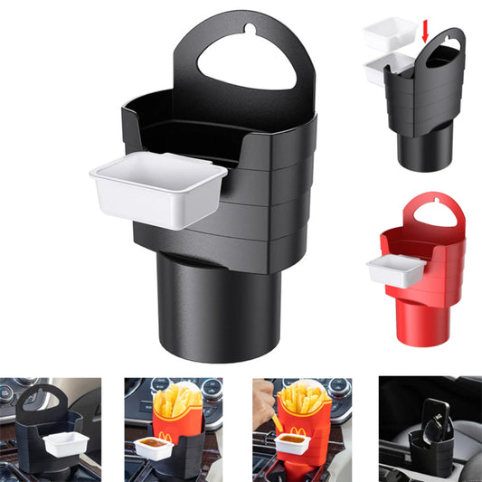 Stylishly Carry Your Fries and Sauce: 7.09" x 4.13" PVC French Fry Holder with Sauce Container