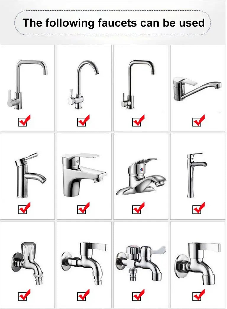 Kitchen Faucet Filter 360° Household Water Purifier Third Gear Universally Anti Splash Shower Head Tap-water PP Cotton Filter