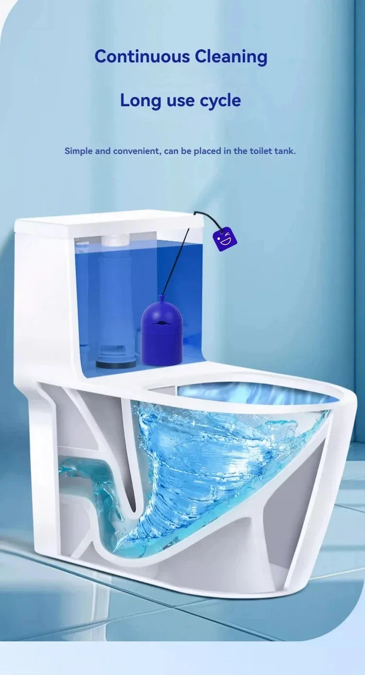 1/2pcs Toilet Cleaners Portable Long-Lasting Powerful Deodorant Slow-Release Effervescent Agent for Bathroom Automatic Cleaning