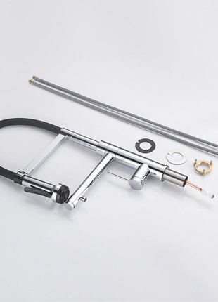 Luxury chrome brass kitchen faucet magnetic suction design with filtered water single hole cold and hot dual control sink faucet