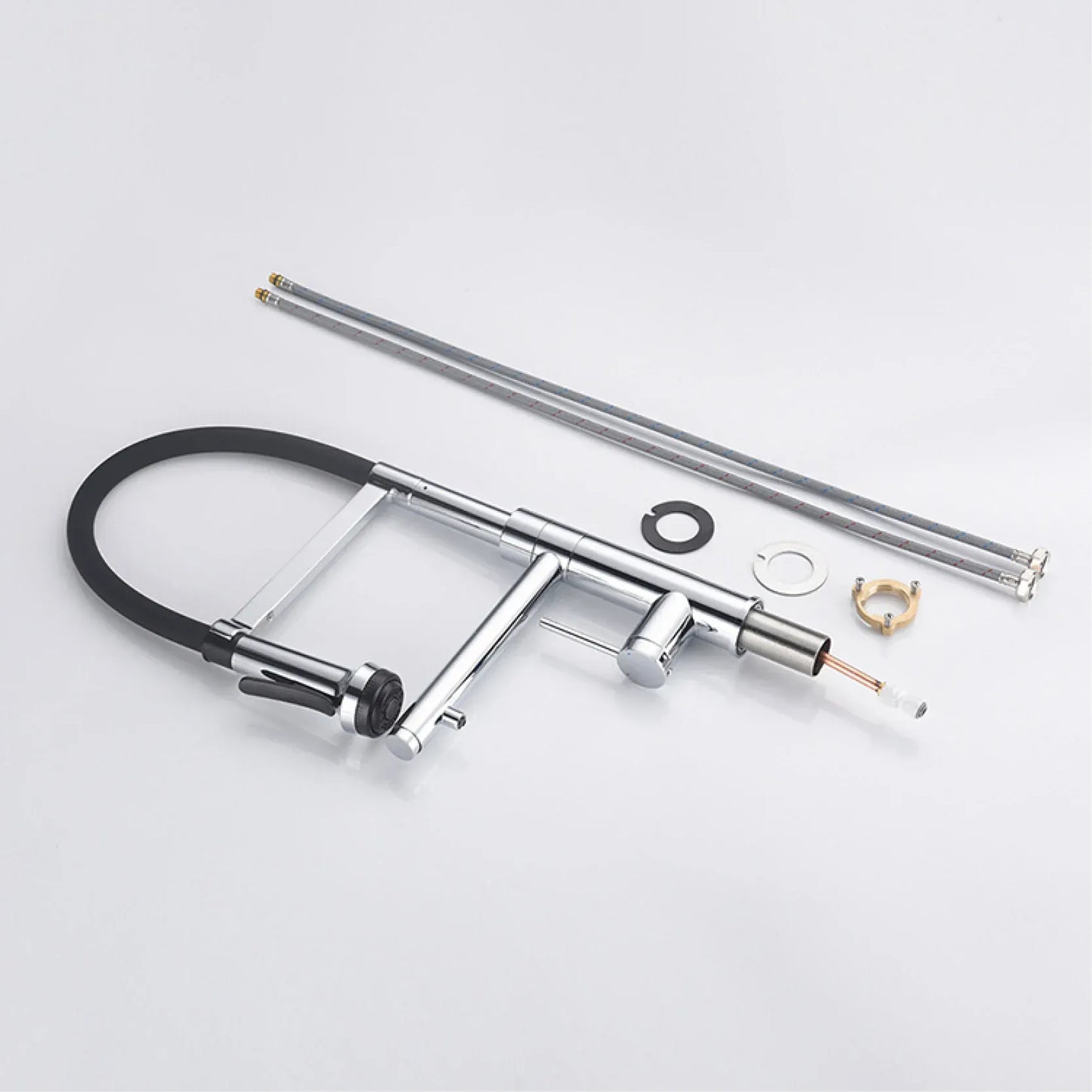 Luxury chrome brass kitchen faucet magnetic suction design with filtered water single hole cold and hot dual control sink faucet