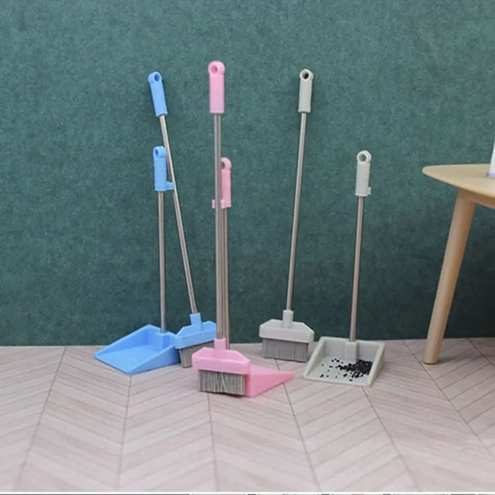 New 1:12 Dollhouse Miniature Broom Micro Life Mini Cleaning Tools DIY Shower Model Doll Home Decoration