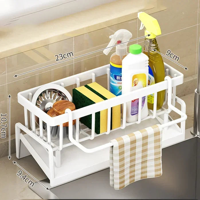 Multifunctional Sponge Rack Drainer Kitchen Shelf Sink Rag Dishwashing Detergent Dishcloth Organiser  kitchen organizer storage