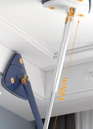 Balai serpillère triangulaire auto-essorant , microfibre - E-menage