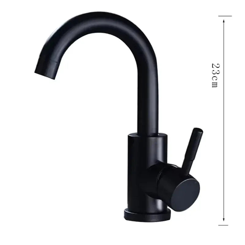 304 stainless steel bathroom basin faucet hot and cold wash mixer faucet 360 rotating sink faucet bathroom single handle faucet