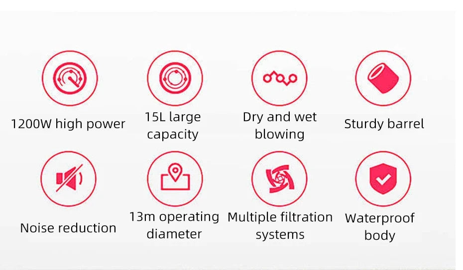 Multifunctional Vacuum Cleaner Handheld Bucket Vacuum Cleaner Dust Collector Strong Suction Wet And Dry Blowing Three-Purpose Va