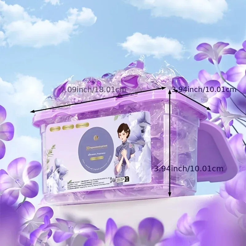 Kit de lessive 3 en 1, 80 pièces, nettoyage en profondeur, parfum durable - E-menage