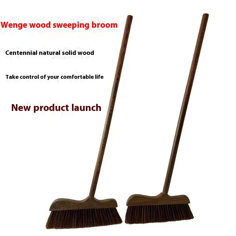 Collapsible Broom Angled Wood Handle Soft Thickened Wool Floor Sweeping Kitchen Cleaning Brush Broomsticks Indoor Outdoor