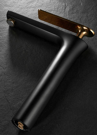 All Copper Black Gold Basin Faucet Sink Faucet Hot and Cold Faucet White Heightened Bathroom Faucet  Bathroom Faucet