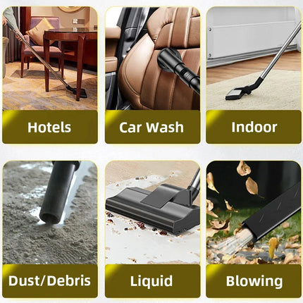 High-Power Vacuum Cleaner for Car Home Commercial Use Wet And Dry Large Suction Dust Collector Machine Shop Vacuum Bucket