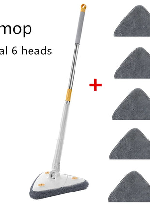 Balai serpillère triangulaire auto-essorant , microfibre - E-menage