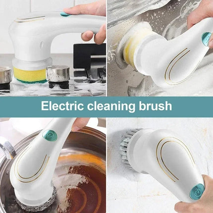 Brosse à vaisselle électrique multifonction 5 en 1 pour la cuisine, le bain, les canalisations et la salle de bain