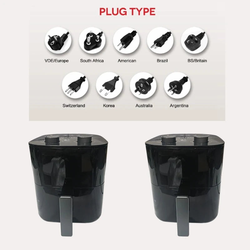 8L Stainless Steel Air Fryer Without Oil Digital Mechanical Control Oil Free Cooker Air Fryer