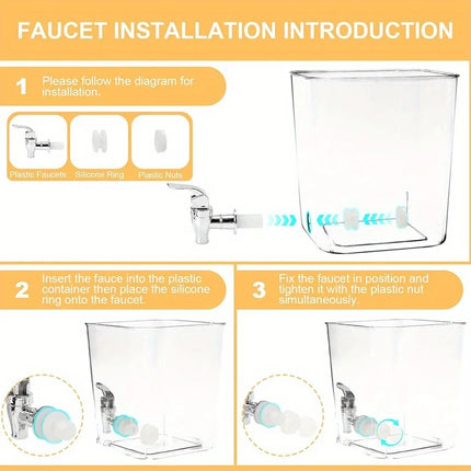 Distributeur de lessive, distributeur de liquide vaisselle avec robinet en acier inoxydable, - E-menage