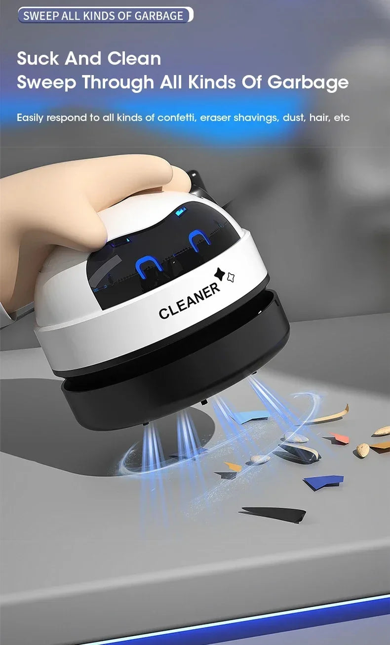 Desk Table Dust Vacuum Handheld Mini Vacuum Cleaner USB Table Sweeper Home Office Desktop Pencil Crumbs Cleaner Vacuum Cleaner