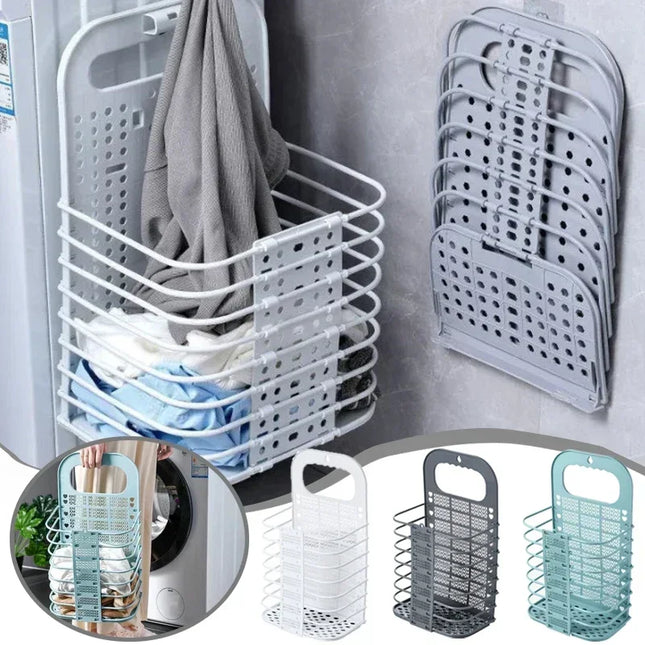 Panier à linge pliable, panier de rangement mural pour linge sale - E-menage