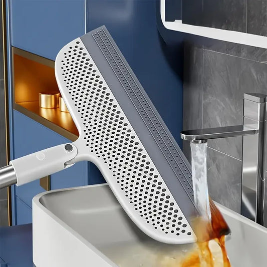 A magic broom suitable for bathrooms, kitchens, and living rooms, with a detachable head that easily removes hair and dust