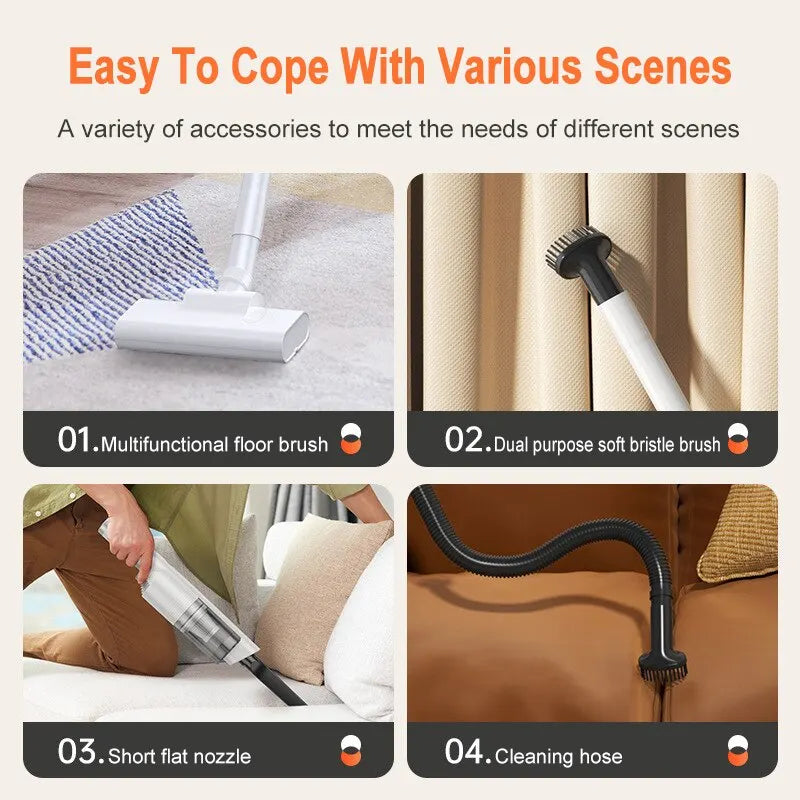 15000pa Multifunctional Vacuum Cleaner Handheld Powerful Suction HEPA Filter Wireless Vacuum Cleaner for Car Floor Household