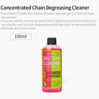 Nettoyant Chaîne de Vélo Puissant – Dégraissant Professionnel Concentré 100/350 ml | Spray Nettoyant Transmission, Cassette, Plateau & Dérailleur | Anti-Rouille, Anti-Usure