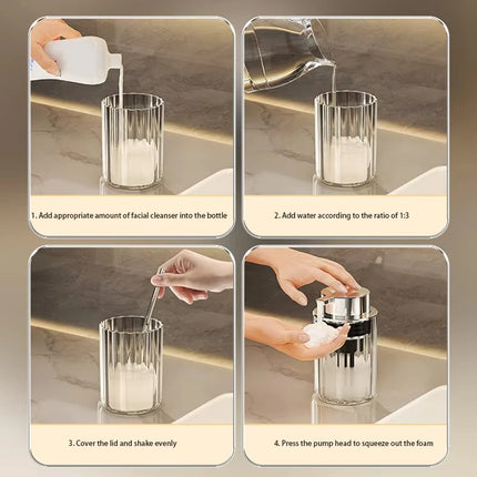 Distributeur en plastique pour savon liquide, gel douche - E-menage
